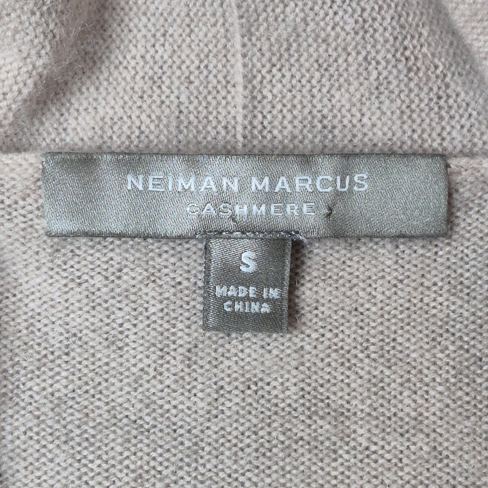 Neiman Marcus Women's S 100% Cashmere Cardigan‎ Soft Pink Blush Trim Sweater - Picture 5 of 6